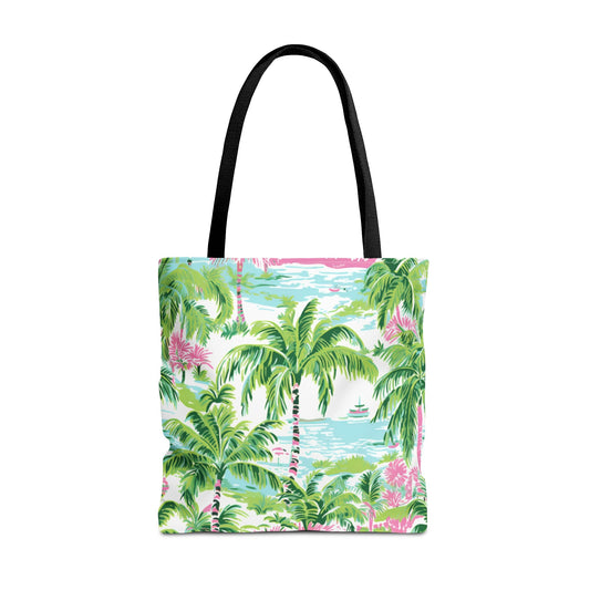 Preppy Tropical Ocean Tote Bag