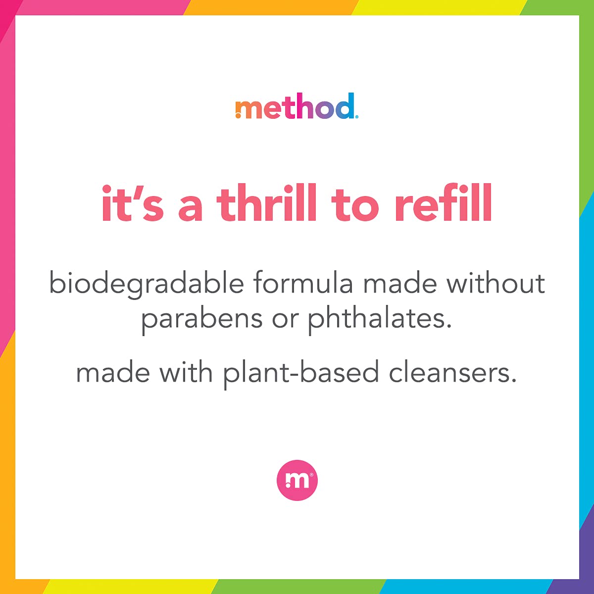 Method Gel Dish Soap, Refill, Clementine, Recylable Bottle, Biodegradable formula, 54 Fl Oz (Pack of 1)