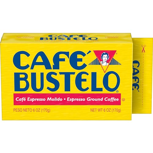 Café Bustelo Espresso Dark Roast Ground Coffee Brick, 6 Ounces (Pack of 12)