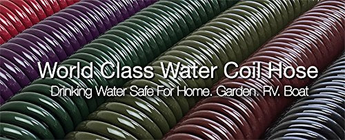 Water Right PCH-050-EP-6PKRS 300 Series 50 Ft Coil Hose, Foot, Eggplant