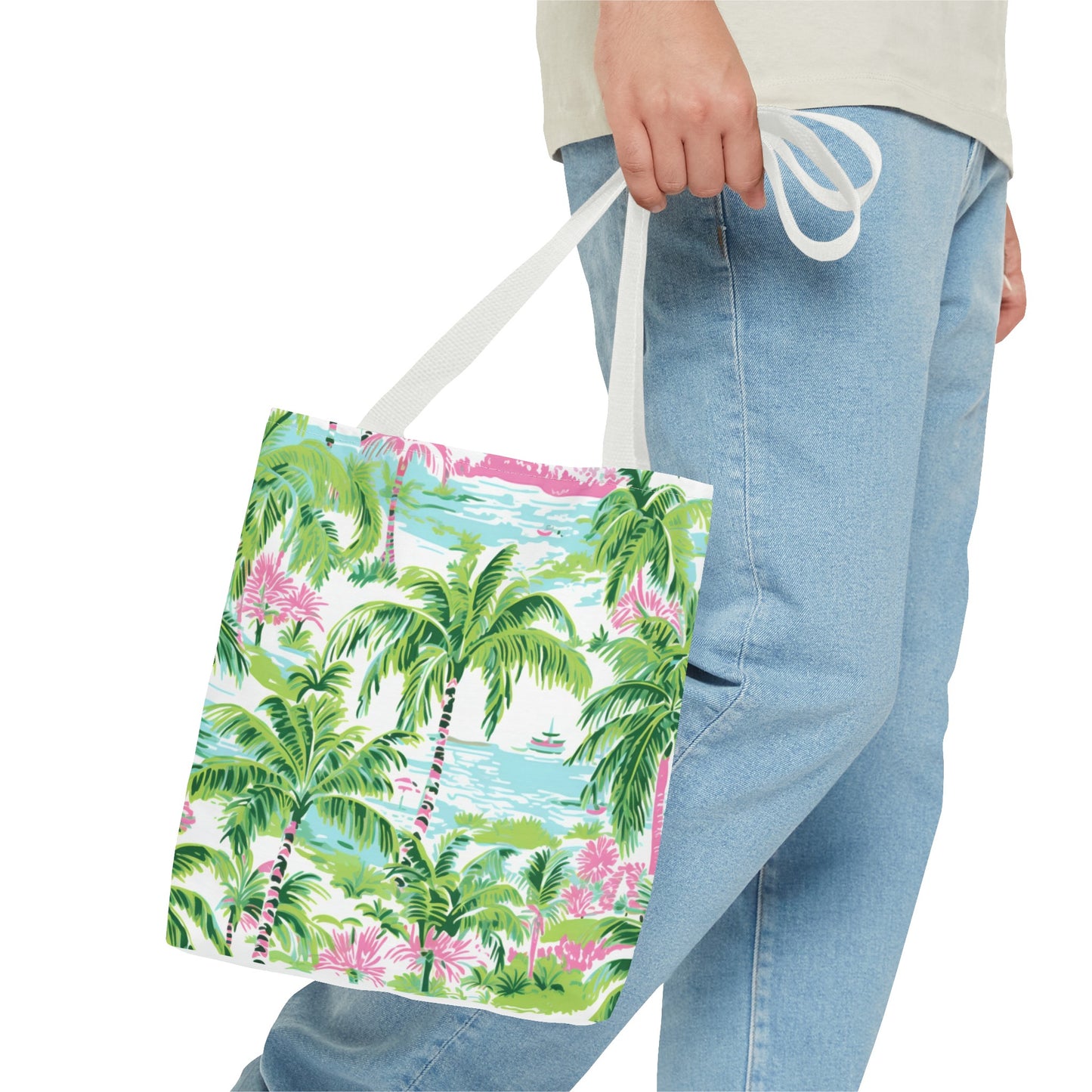 Preppy Tropical Ocean Tote Bag