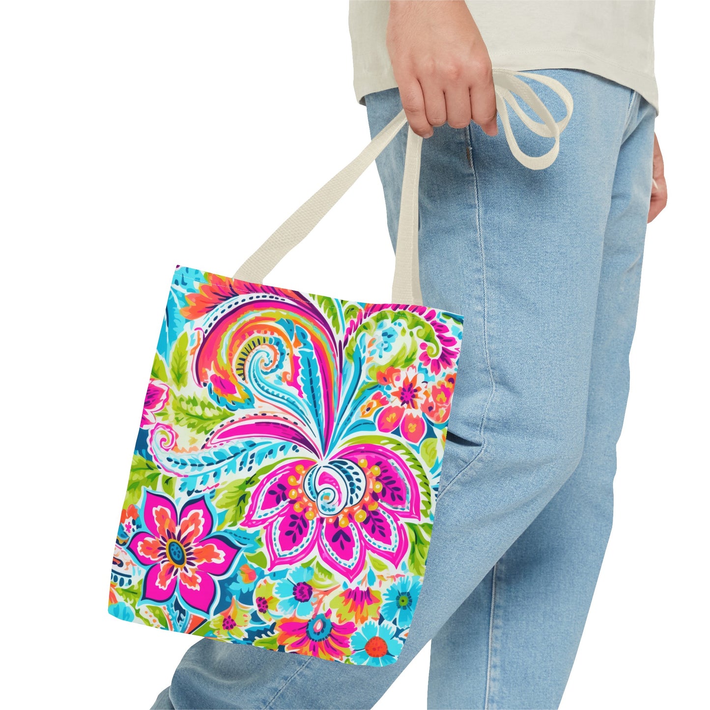 Bright Paisley Tote Bag