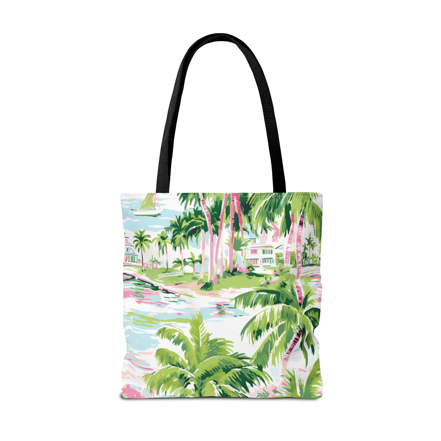 Preppy Tropical Villa Tote Bag