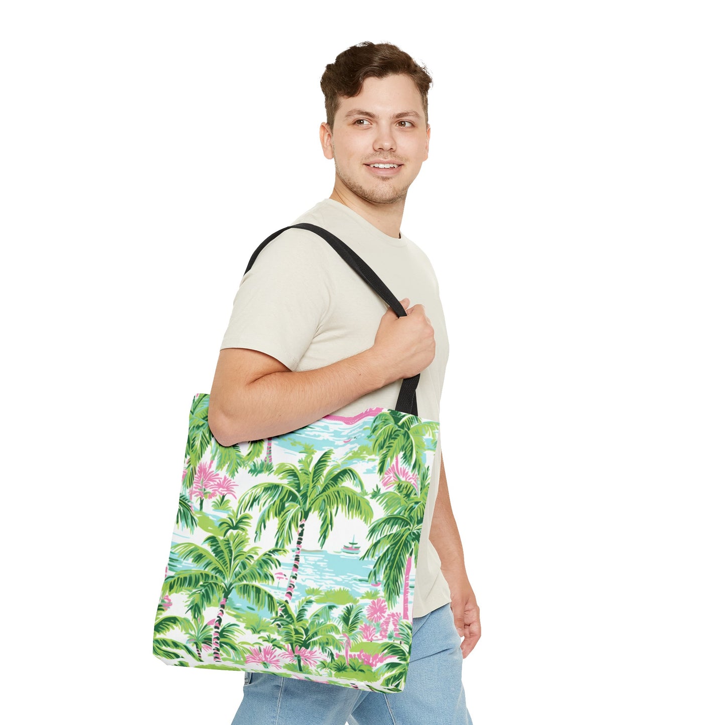 Preppy Tropical Ocean Tote Bag