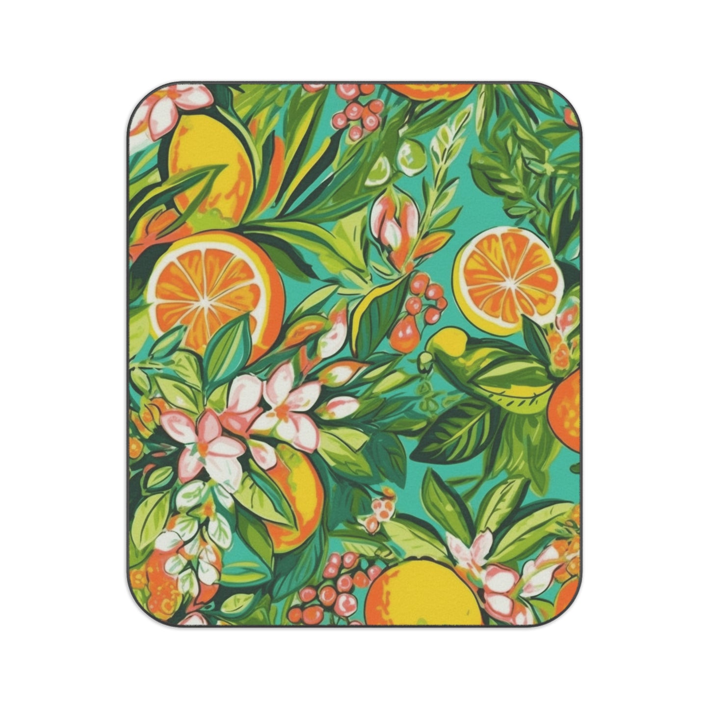 Fresh Green Citrus Picnic Blanket