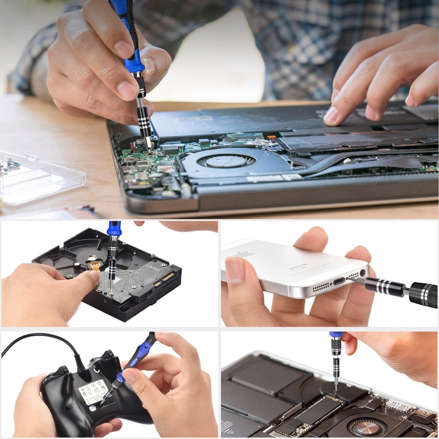 140 in 1 Precision Screwdriver Set, Professional Computer, Laptop Repair Tool Kit, Cell Phone Repair Tool Kit, Compatible for iPhone, Tablet, Macbook, PC, and Xbox Repair