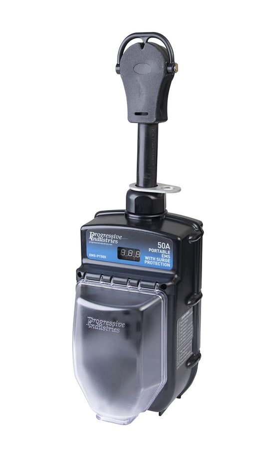 Progressive Industries EMS-PT50X RV Surge Protector W/Fault Detection — 30-50 Amp Electric Portable Camper Surge Protector, Surge Guard W/Hardwired Options