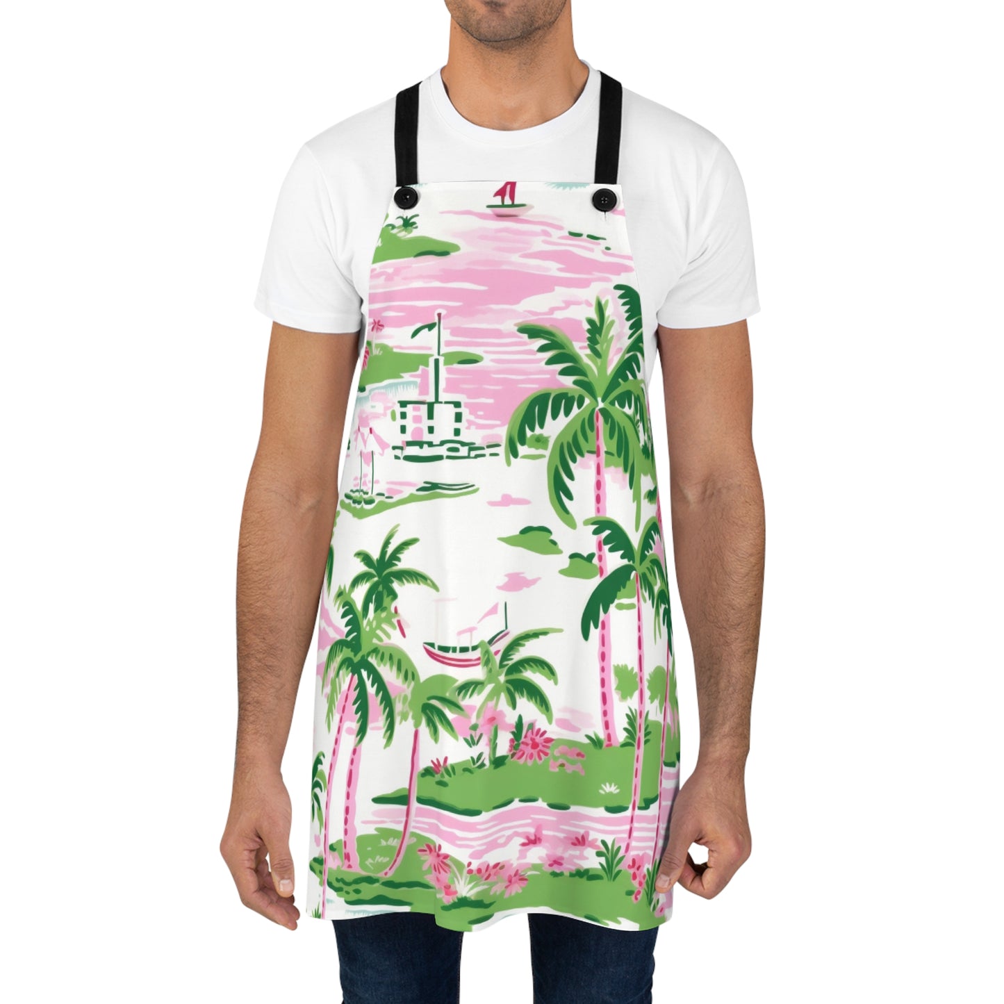 Preppy Tropical Pink Apron