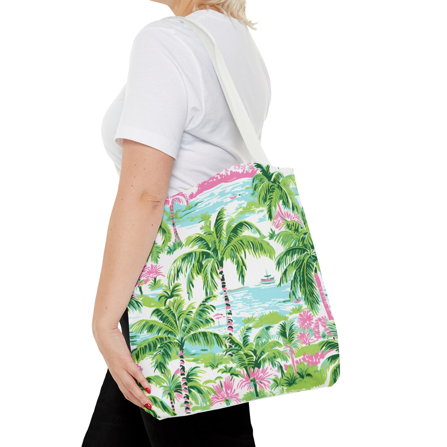 Preppy Tropical Ocean Tote Bag