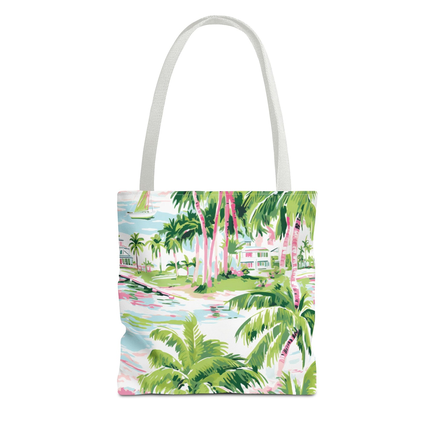 Preppy Tropical Villa Tote Bag