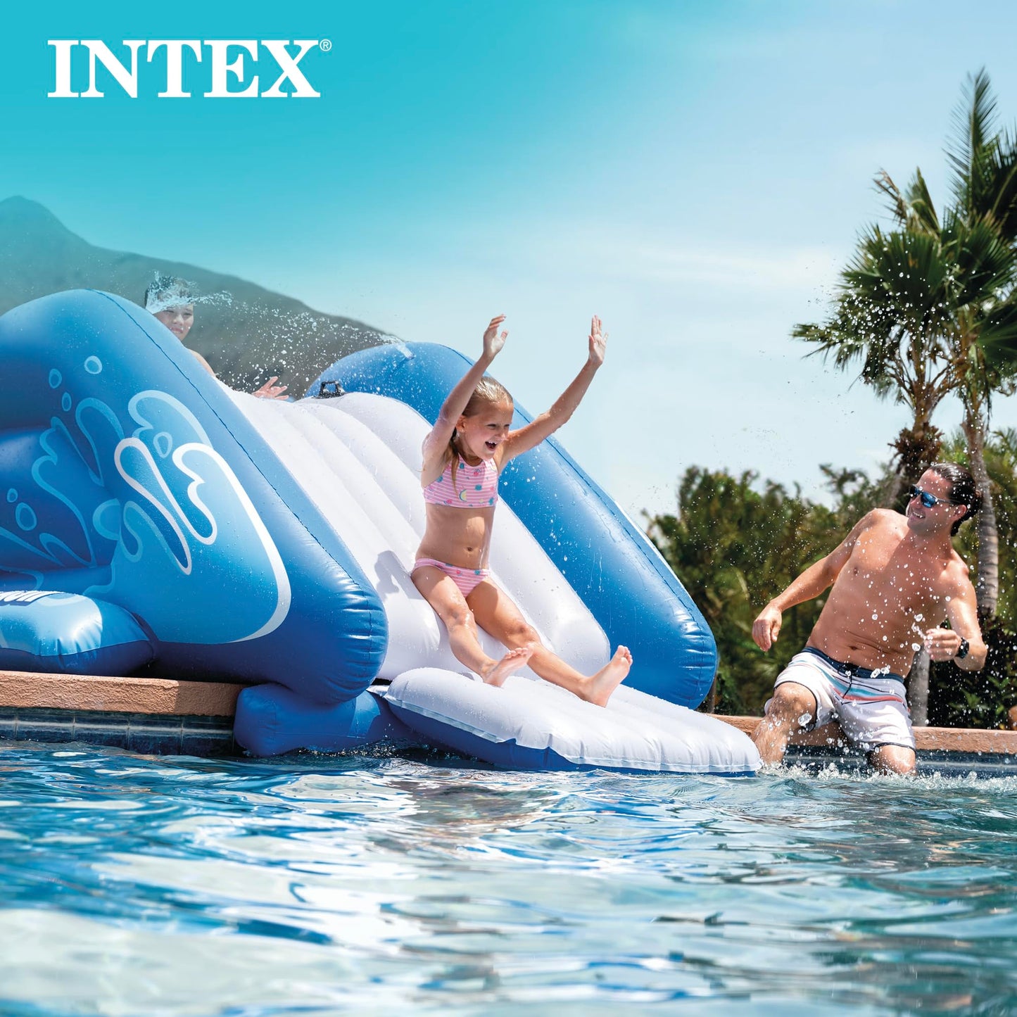 Inflatable Swimming Pool Water Slide with Sprayers