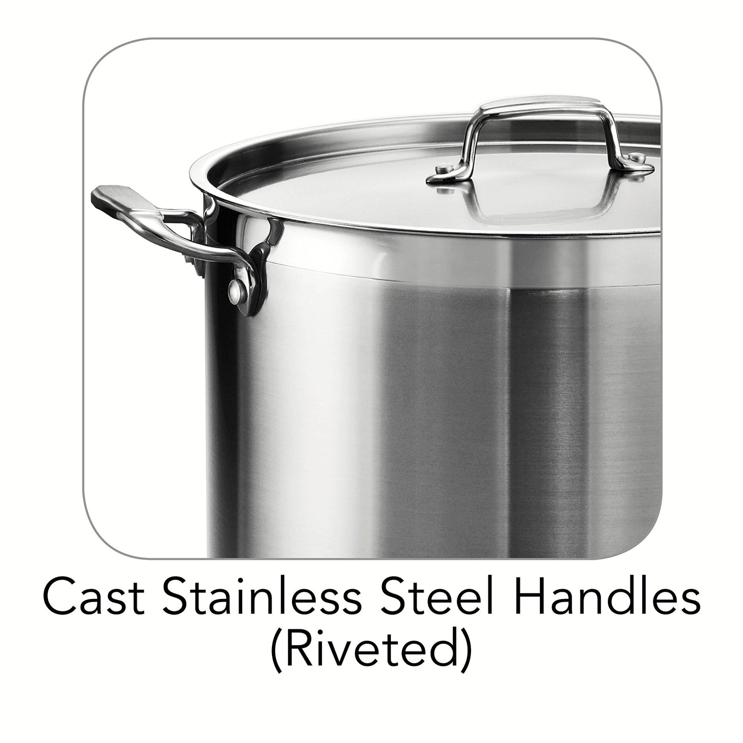 Tramontina Covered Stock Pot Stainless Steel 24-Quart, 80120/003DS