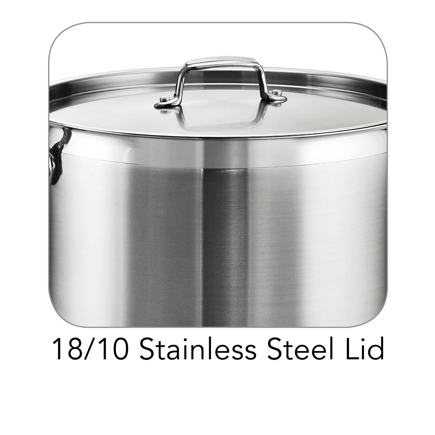 Tramontina Covered Stock Pot Stainless Steel 24-Quart, 80120/003DS