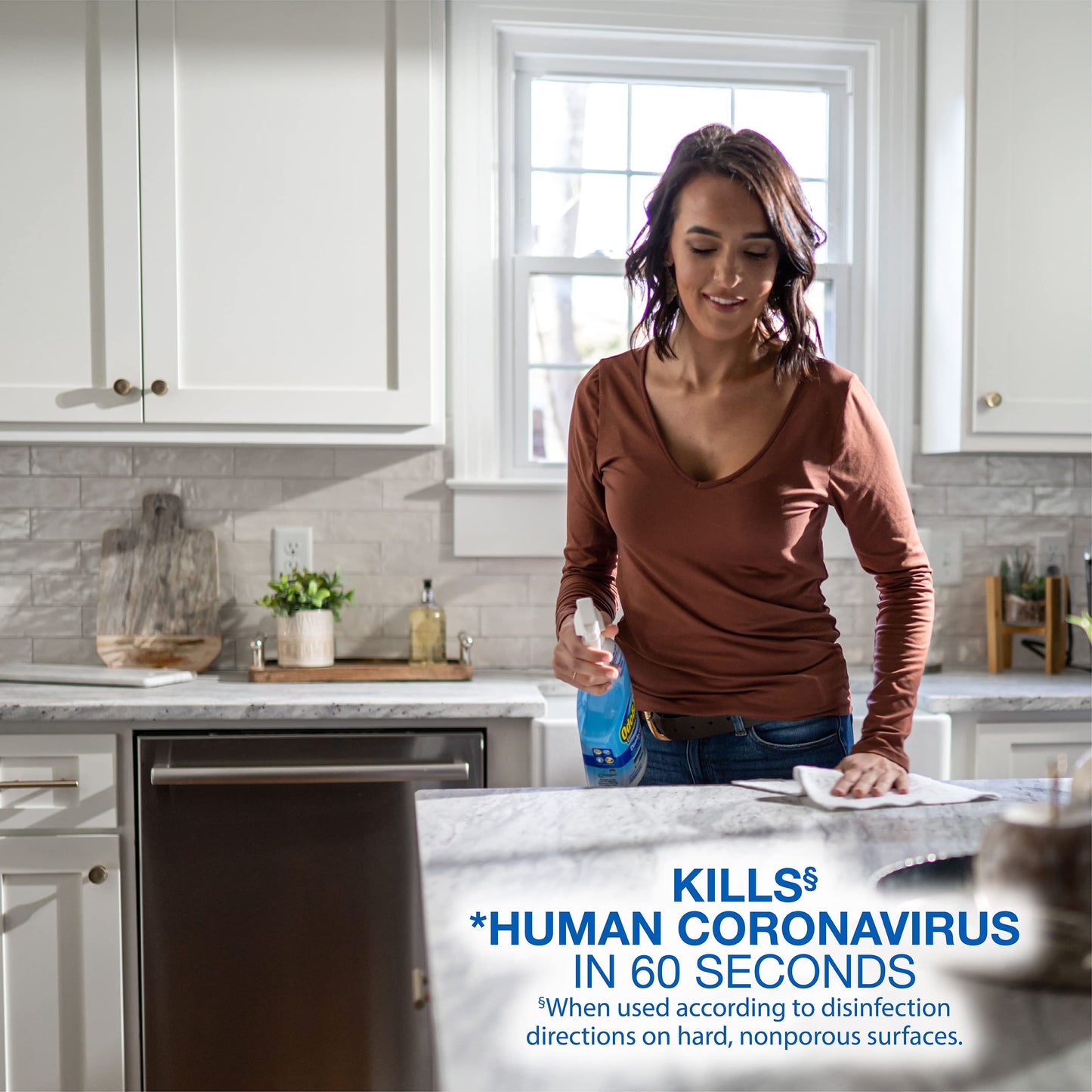 OdoBan Disinfectant and Odor Eliminator, Ready-to-Use 32 oz Spray Bottle and 1 Gallon Concentrate, Fresh Linen Scent