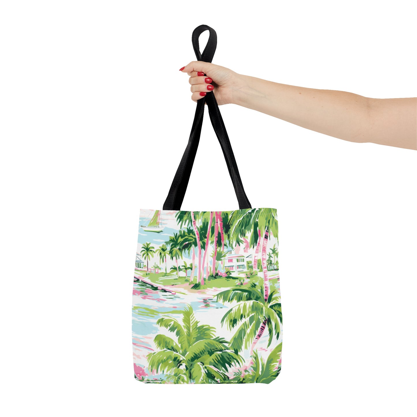 Preppy Tropical Villa Tote Bag