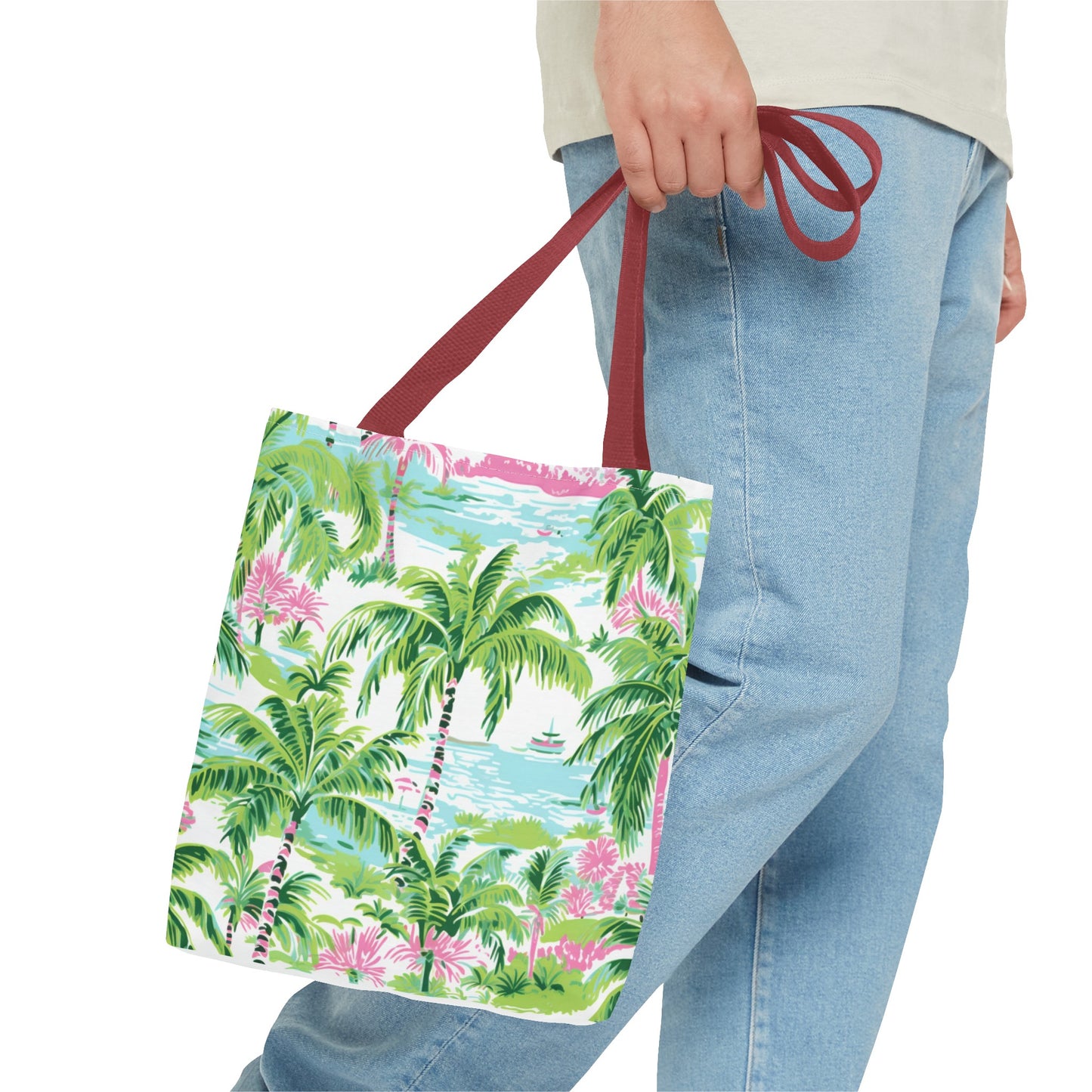 Preppy Tropical Ocean Tote Bag