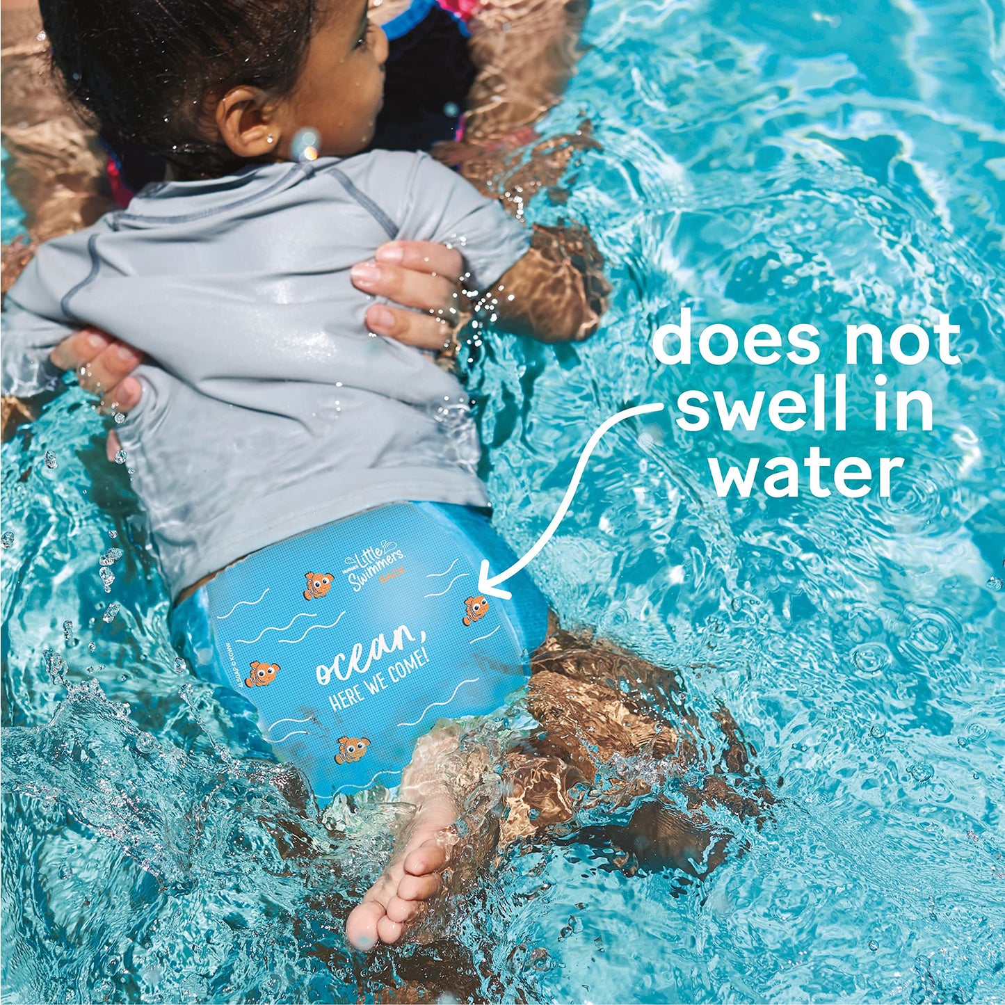 Huggies Little Swimmers Disposable Swim Diapers, Size 5-6 (32+ lbs), 34 Ct (2 packs of 17), Packaging May Vary