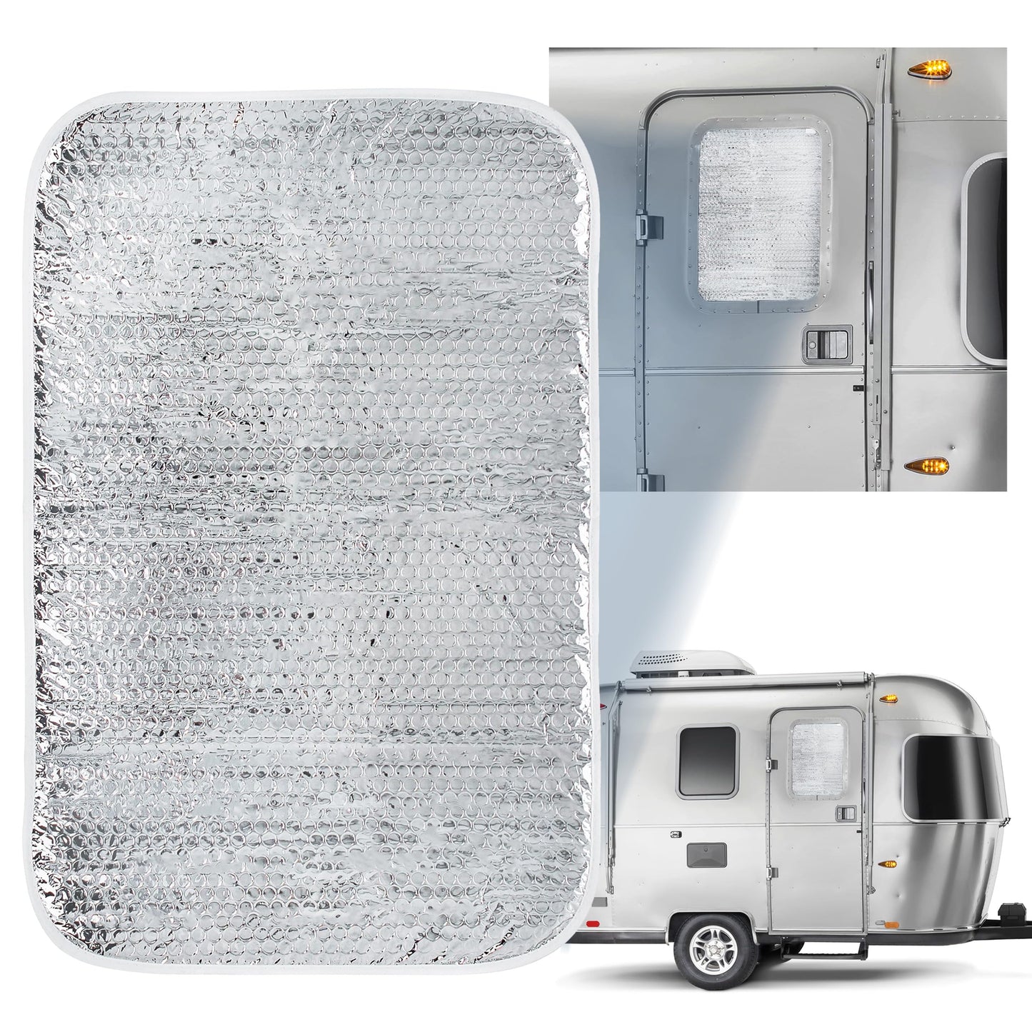 Dumble RV Window Shade Cover for Camper Door - 16x24 Inch Thin Shade RV Door Window Motorhome Accessories - Foil Insulation Reflective Window Cover