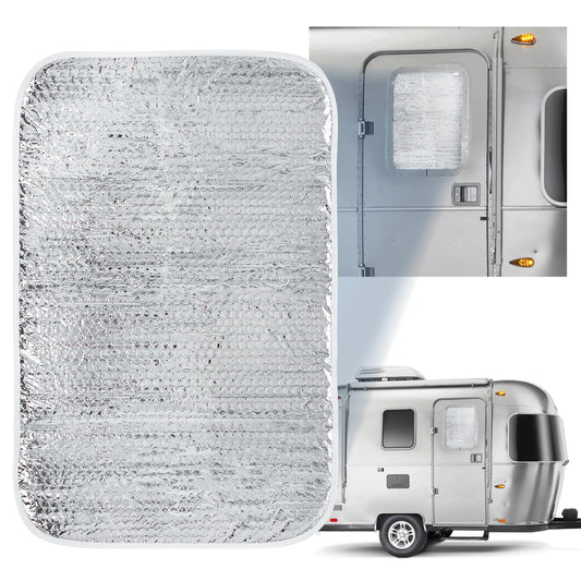 Dumble RV Window Shade Cover for Camper Door - 16x24 Inch Thin Shade RV Door Window Motorhome Accessories - Foil Insulation Reflective Window Cover
