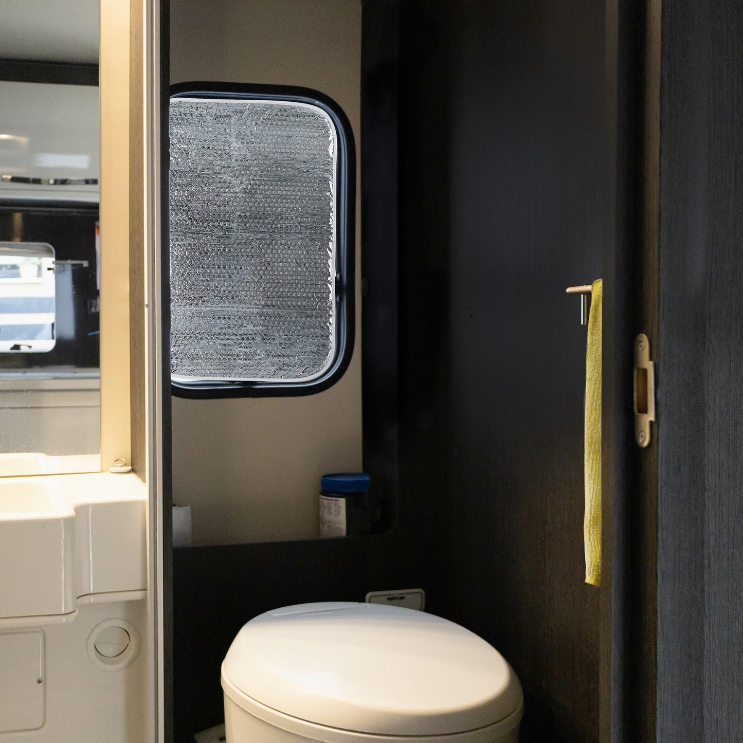 Dumble RV Window Shade Cover for Camper Door - 16x24 Inch Thin Shade RV Door Window Motorhome Accessories - Foil Insulation Reflective Window Cover
