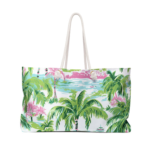 Preppy Tropical Ocean Weekender Bag