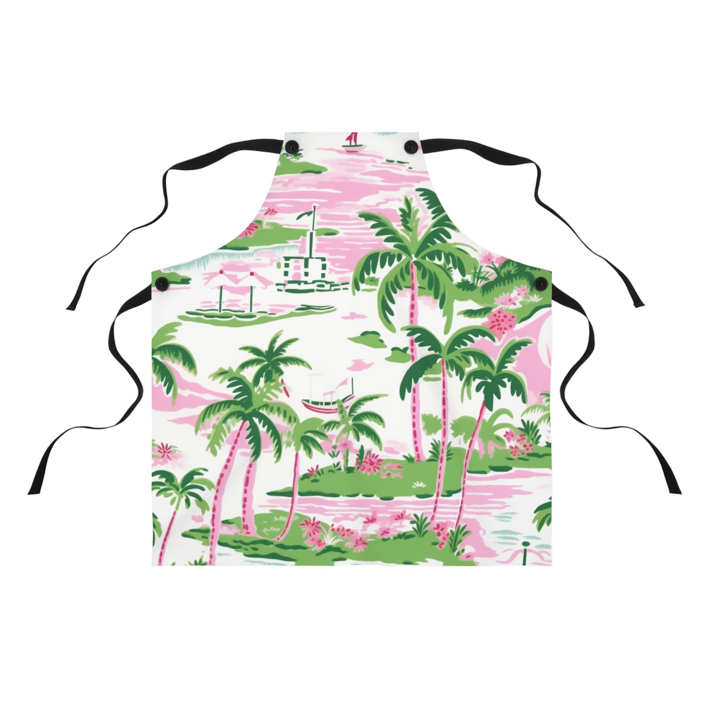 Preppy Tropical Pink Apron