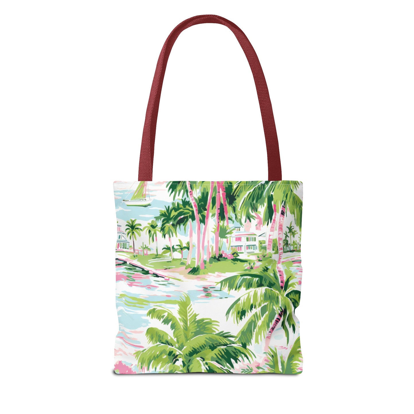 Preppy Tropical Villa Tote Bag
